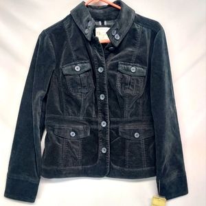 NWT Sonoma women's black button-up jacket size PM.